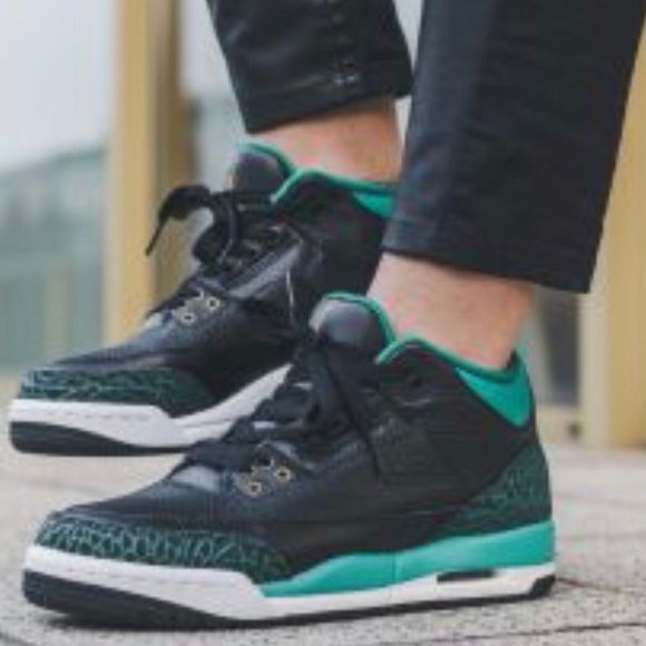 jordan 3 black and green
